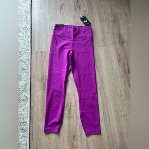 Under Armour Bright Purple Performance Leggings with Side Pocket